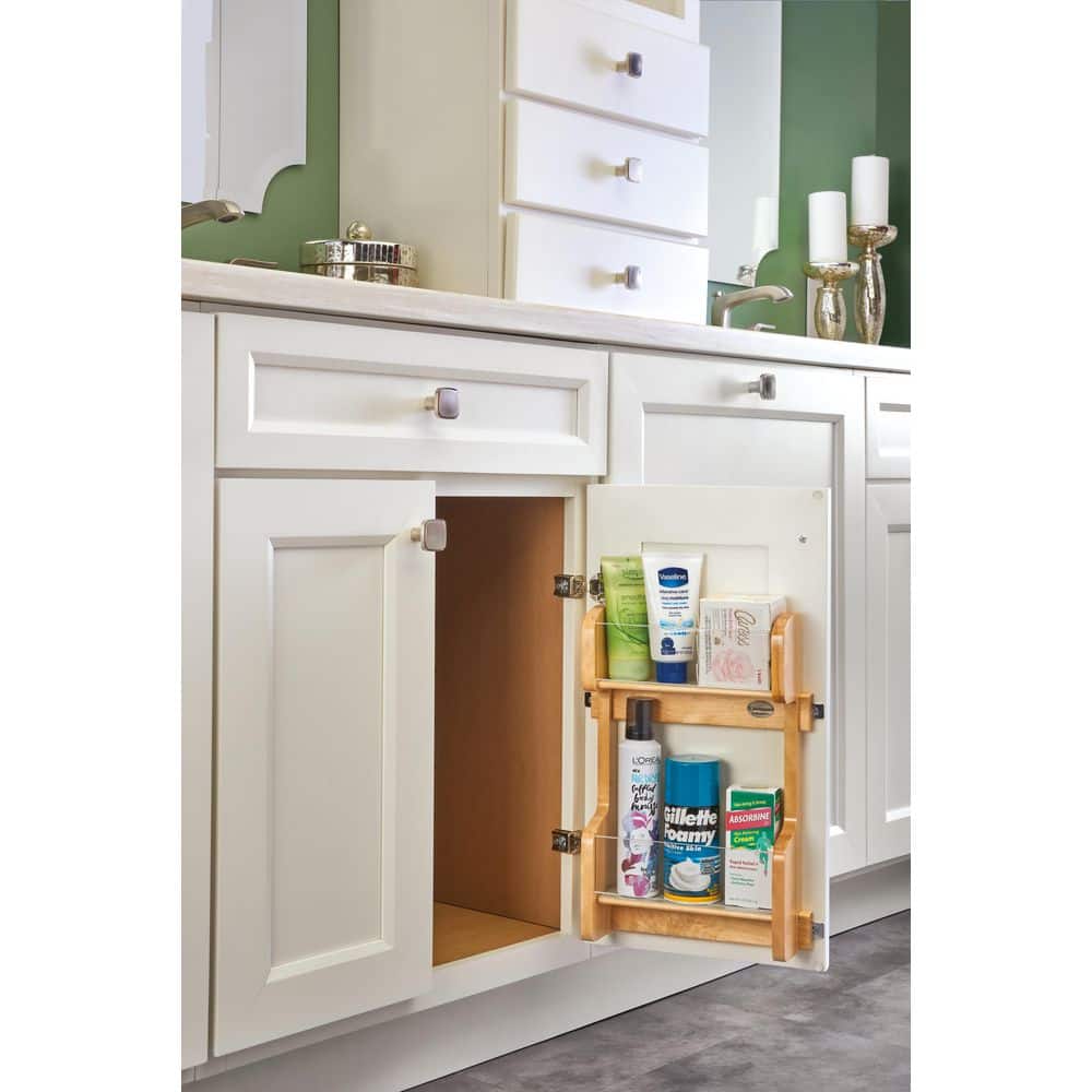Wood Vanity Cabinet Door Storage Rack - Hercitys