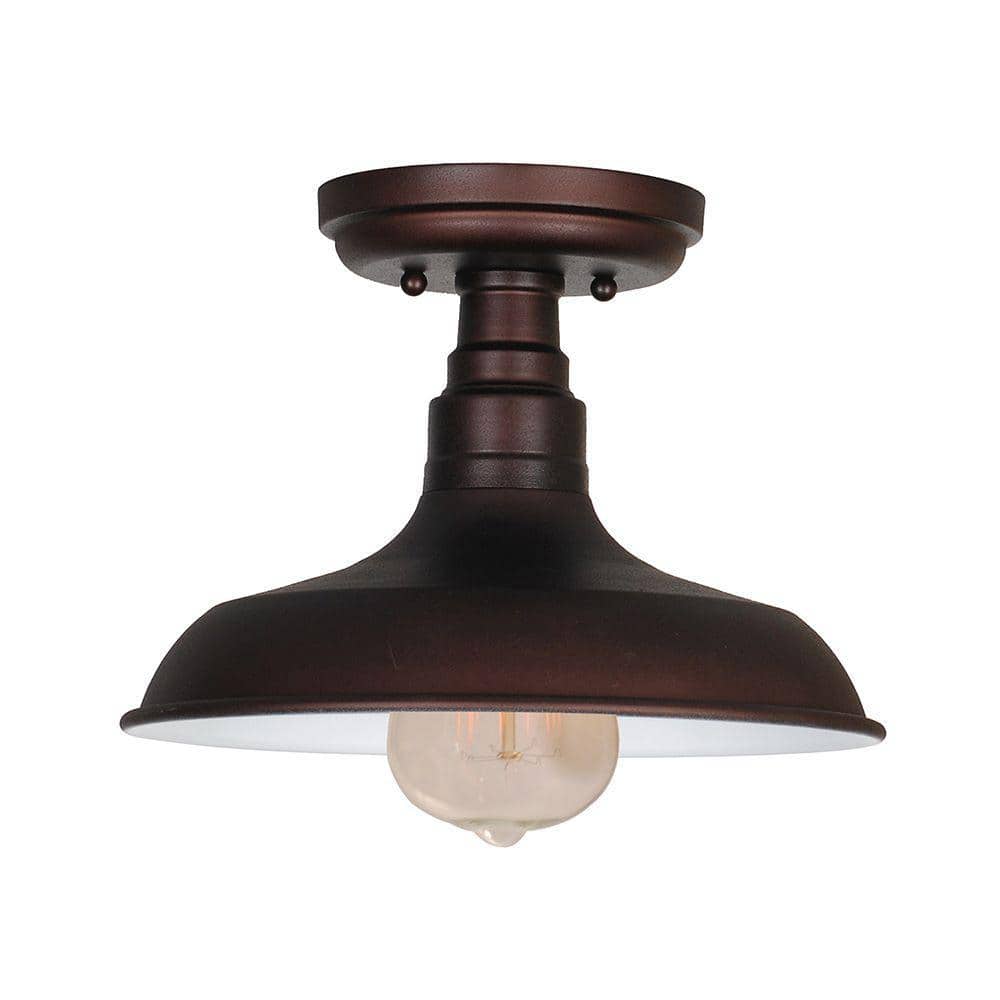 Kimball 1-Light Textured Coffee Bronze Indoor Ceiling Mount - Hercitys