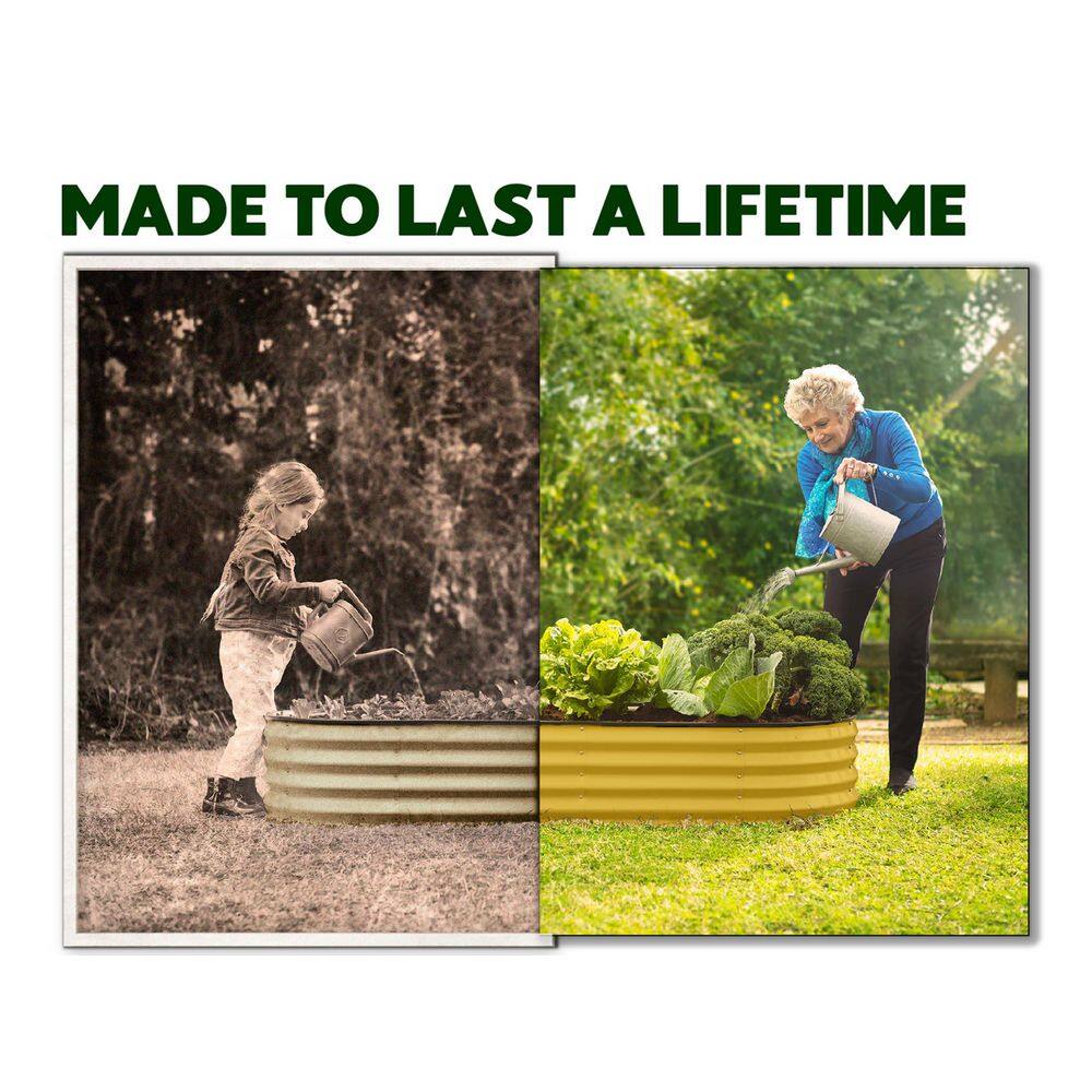 Metal Raised Garden Beds Outdoor 4 x 2 x 1 ft. Planter Raised Beds for Gardening, Vegetables, Flowers (Yellow) - Hercitys