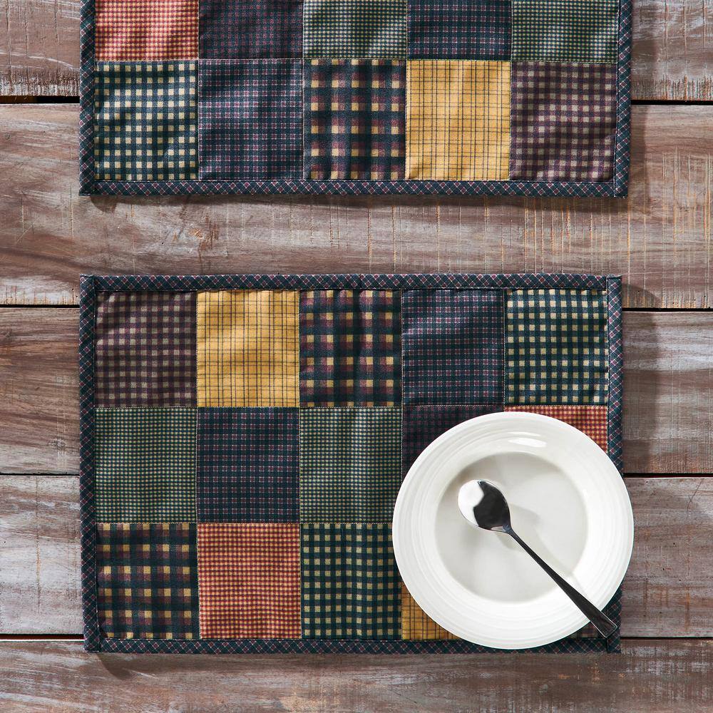 Heritage Farms 19 in. W x 13 in. H Multi Cotton Polyester Blend Quilted Placemat (Set of 2) - Hercitys