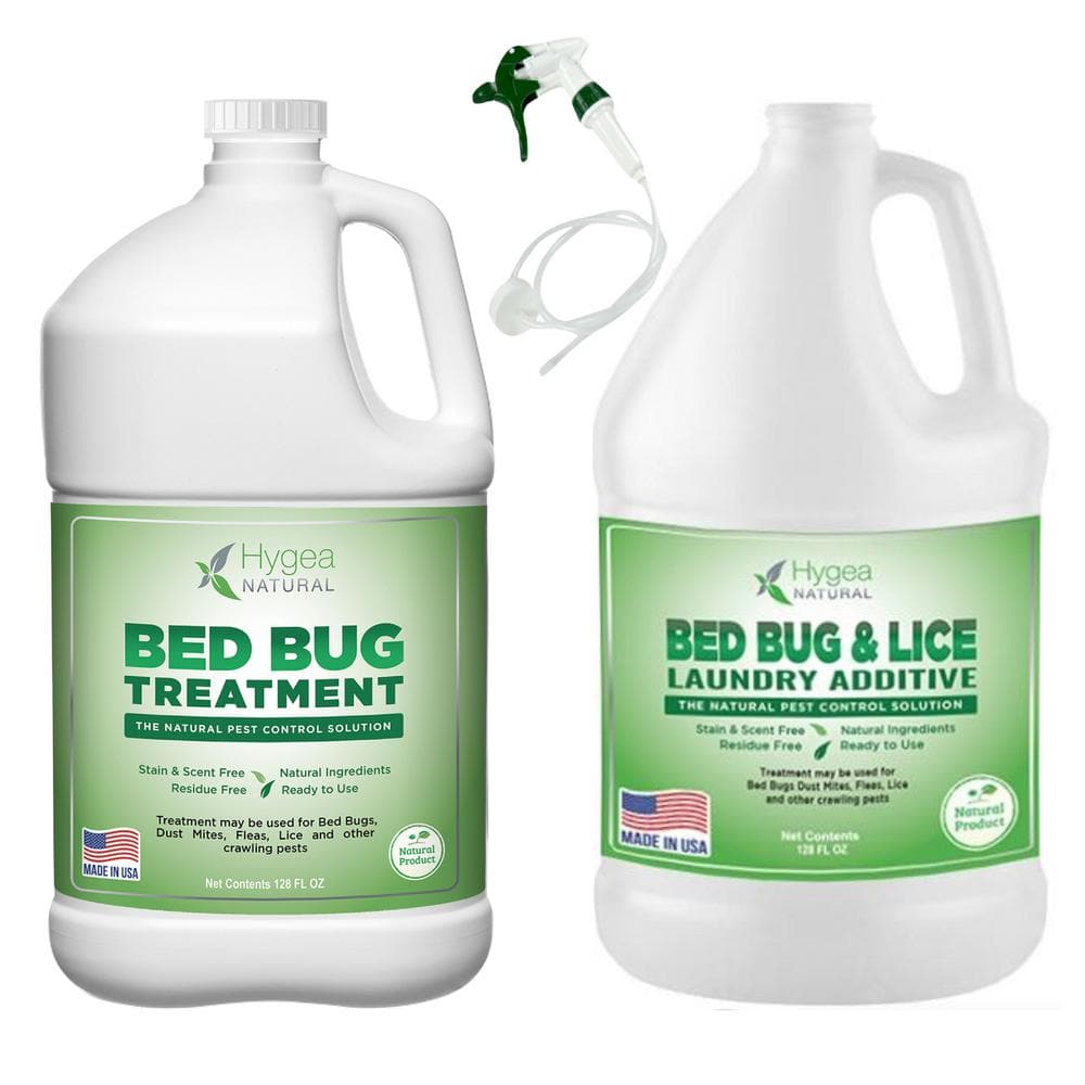 Mite & Bed bug Spray Kit, Odorless, Stain Free, Family Safe Includes Bed Bug & Laundry Additive Insect Killer (2-Piece) - Hercitys