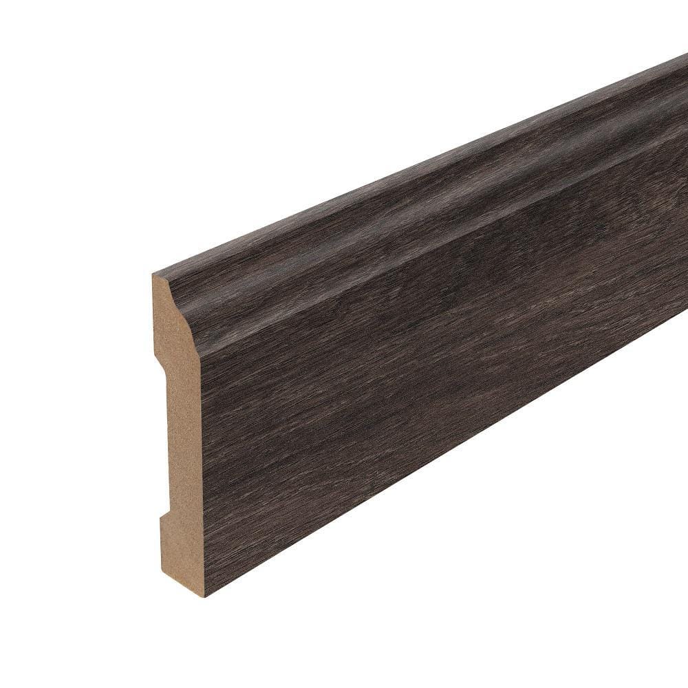 Anchor 0.62 in. T x 3.3 in. W x 94.5 in. L Textured Wood Look Laminate Moulding/Trim Base Molding - Hercitys