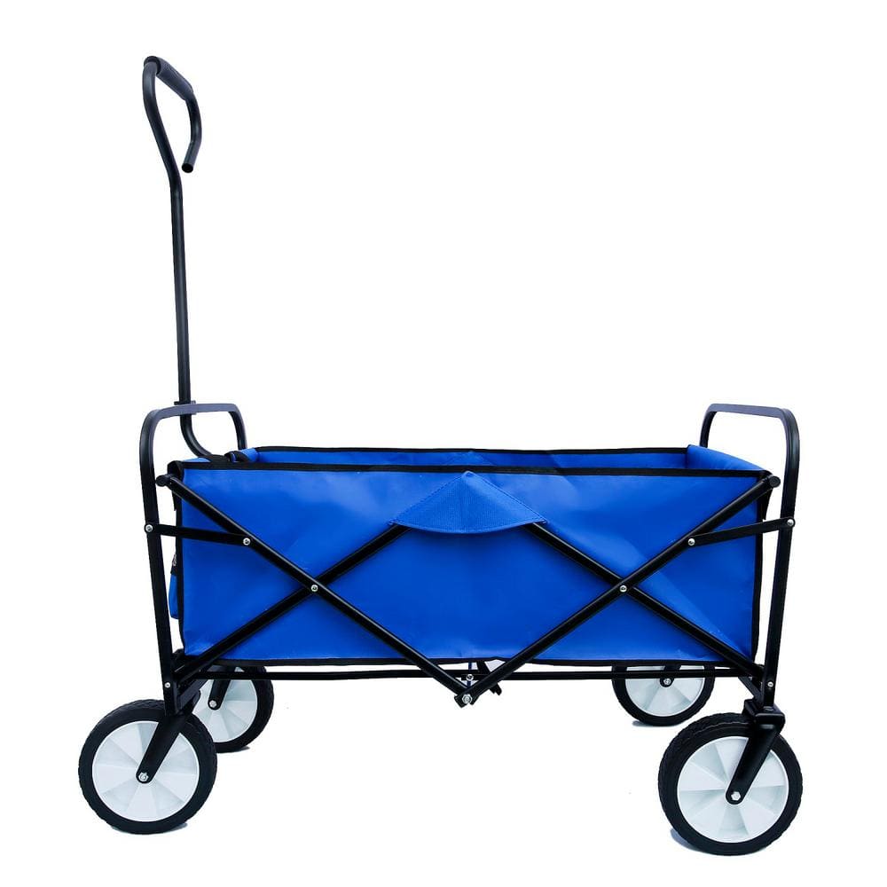 Belle Garden Shopping Folding Wagon Beach Cart in Blue - Hercitys