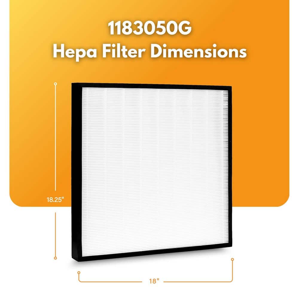 True HEPA Replacement Filter Compatible with Whirlpool 1183050K for WPPRO2000 Series Air Purifiers - Hercitys