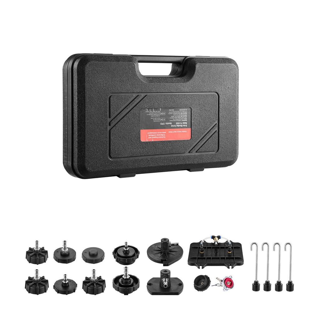 Brake Master Bleeder Kit,12 Pcs, Professional Brake Bleeder Adapter Set with Kit & Handle, Durable Brake Bleeder Adapter - Hercitys