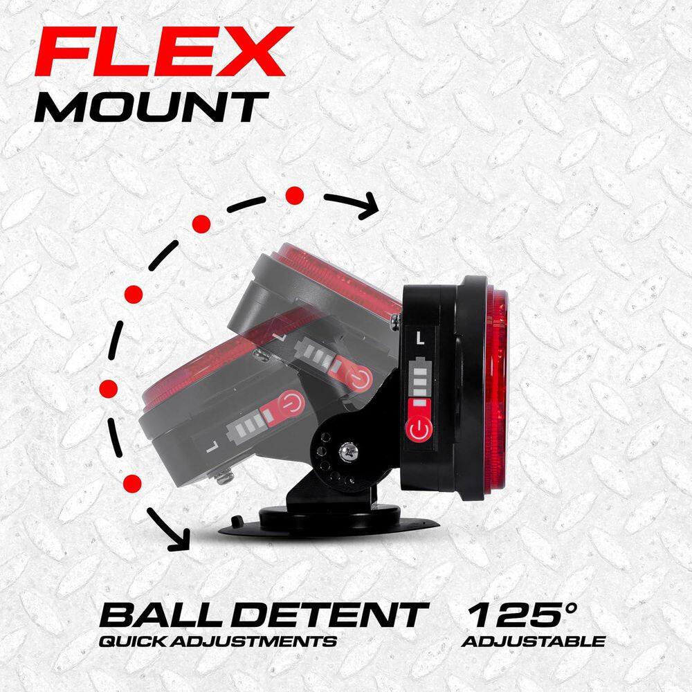 PartsMT Wireless Tow Lights – Rechargeable, Pivot Base, Magnetic Suction Mount, Reverse Light – 7 Pin Trailer Connector - Hercitys