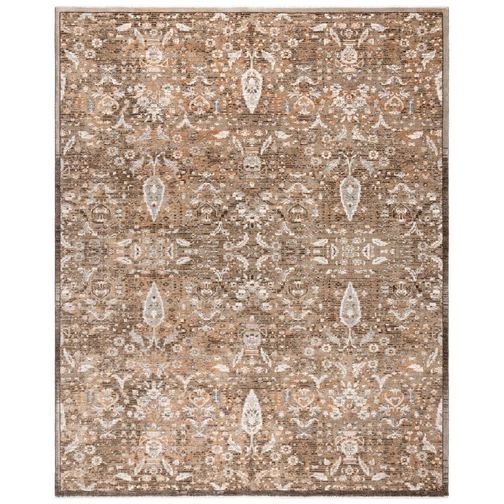Damita Gavi Brown 5 ft. x 7 ft. Moroccan/Medallion Indoor Area Rug - Hercitys