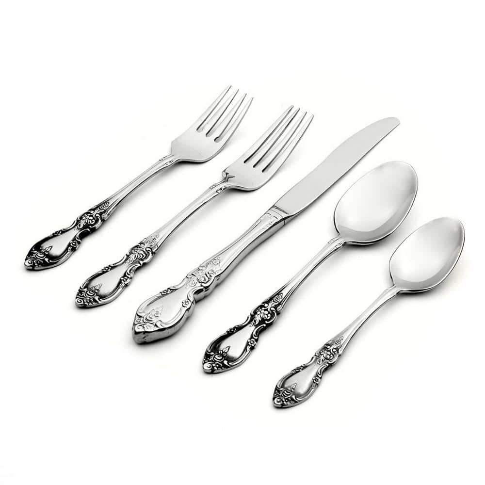 Louisiana 20-Piece Silver 18/8-Stainless Steel Flatware Set (Service For 4) - Hercitys