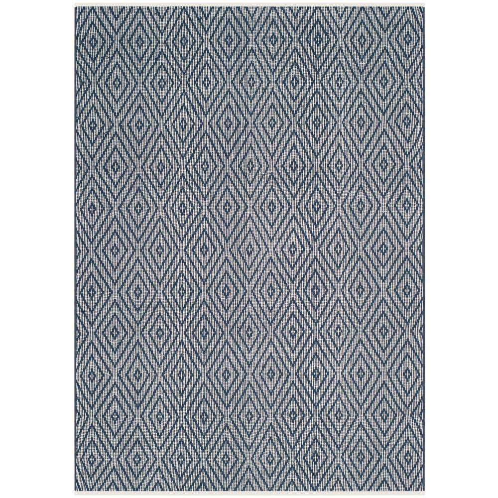 Montauk Navy/Ivory 5 ft. x 7 ft. Geometric Area Rug - Hercitys