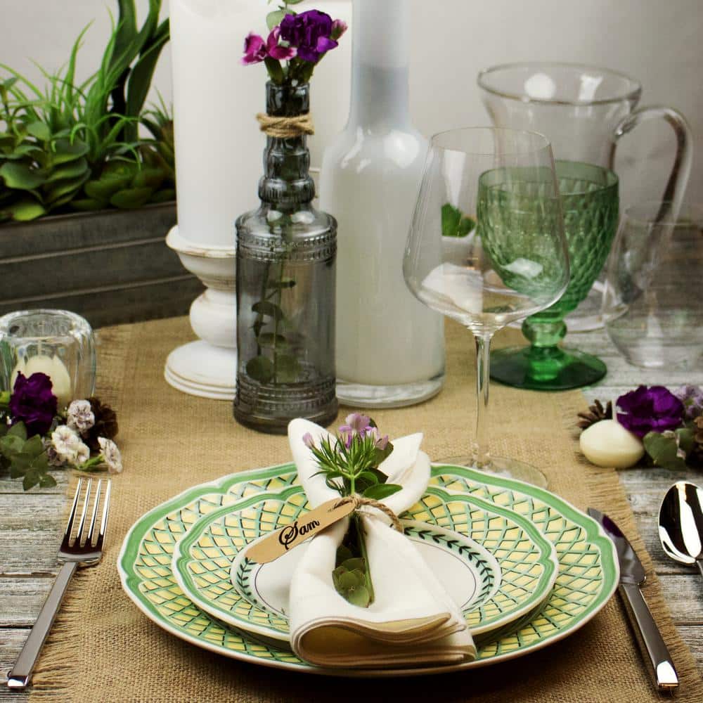 French Multi Garden Orange Porcelain Dinner Plate - Hercitys