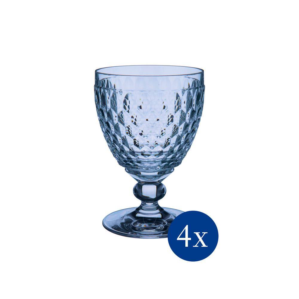 Boston Blue Water Goblets (Set of 4) - Hercitys