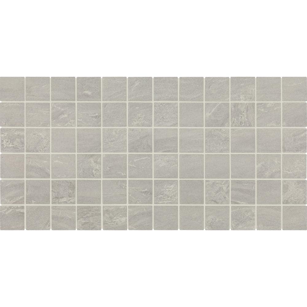 Bryne Mist 12 in. x 24 in. Glazed Ceramic Mosaic Tile (24 sq. ft./case) - Hercitys