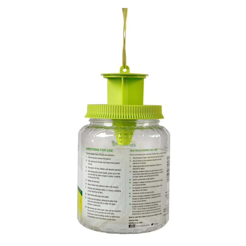 Outdoor Reusable Fly Trap Canister with (3 Refills) - Hercitys