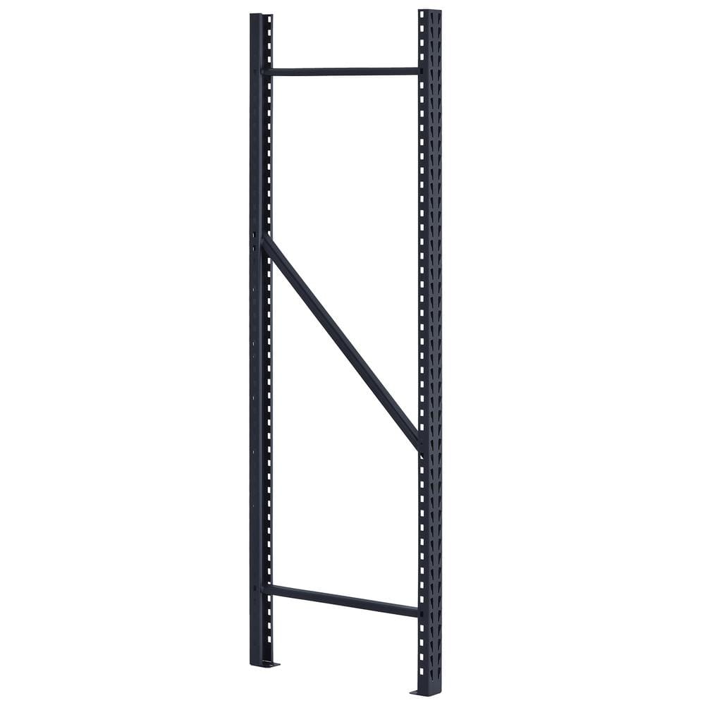 Steel Welded Frame for Shelving Rack in Black (72 in. H x 1.5 in. W x 24 in. D) - Hercitys