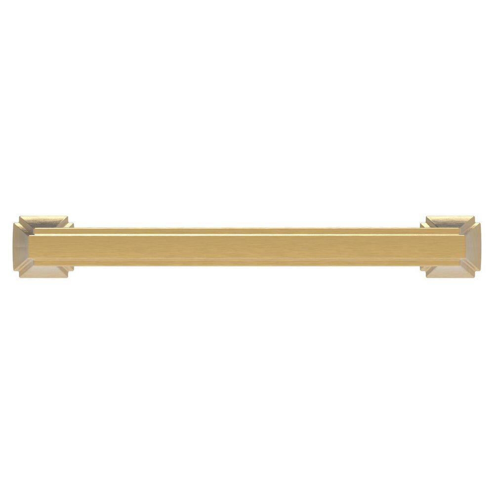 Bridges 5-1/16 in. (128 mm) Brushed Golden Brass Cabinet Pull (10-Pack) - Hercitys
