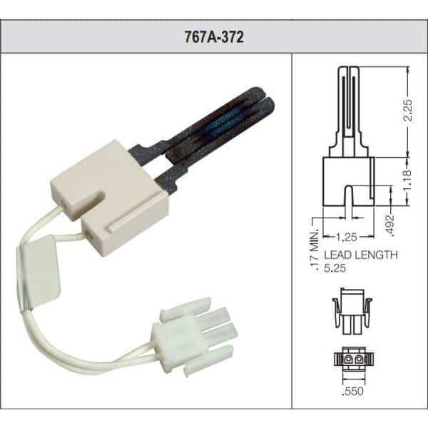 Hot Surface Ignitor with 5-1/4 in. Leads - Hercitys
