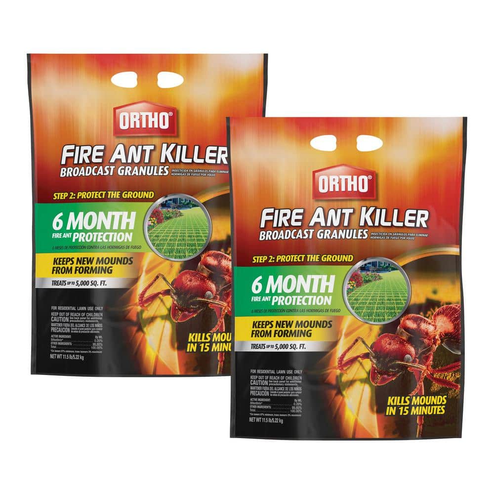 Fire Ant Killer Broadcast Granules, 6 Month Protection, Treats up to 5,000 sq. ft., 11.5 lbs. - Hercitys