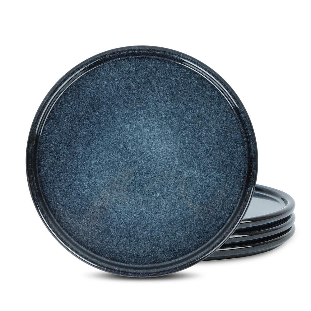 Eden 4-Piece Dark Blue Stoneware Full Set (Service for 4) - Hercitys