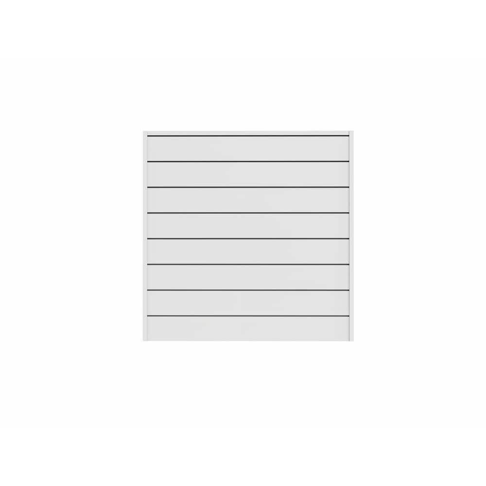 Home 6 in. x 4 ft. x 4 ft. Heavy Duty PVC Slatwall Organizer Panel Set in Dove Grey - Hercitys