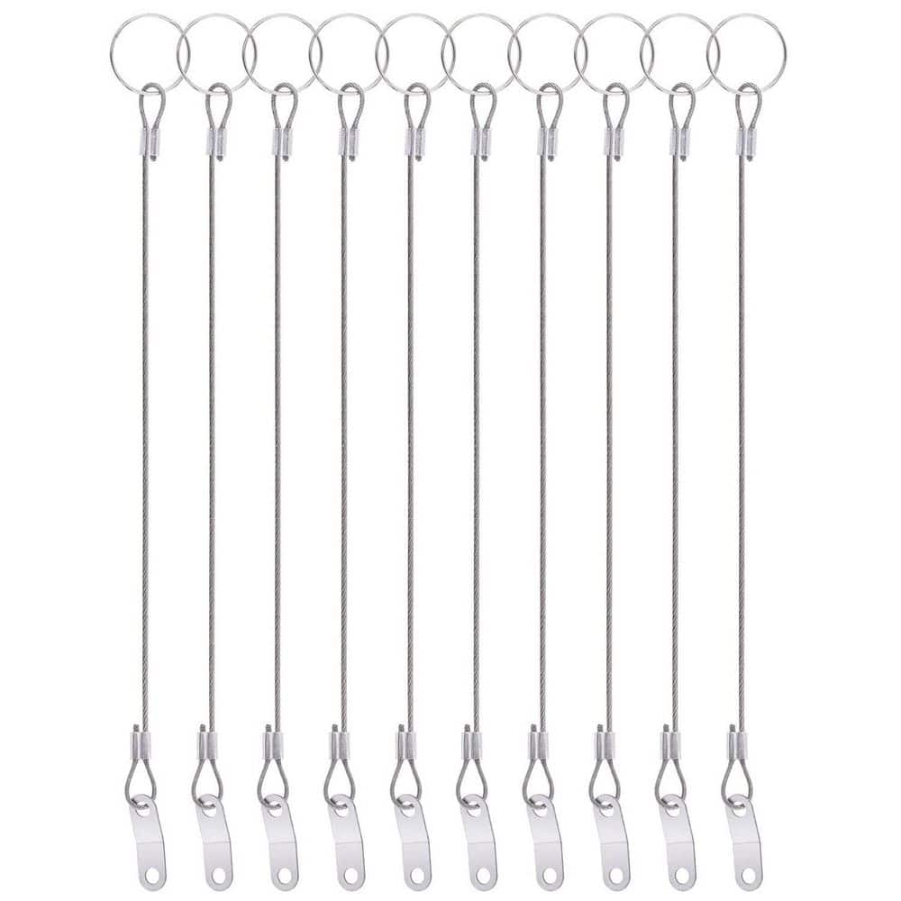 Lifeline Series 11 in. Self Retracting Lifeline with Quick Release Ring, Rubber Coating and 10 Self-Drilling Screws - Hercitys