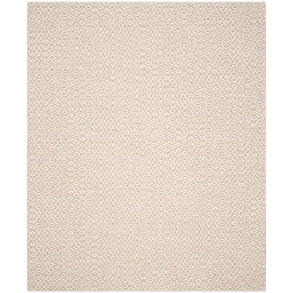 Montauk Ivory/Beige 9 ft. x 12 ft. Solid Area Rug - Hercitys
