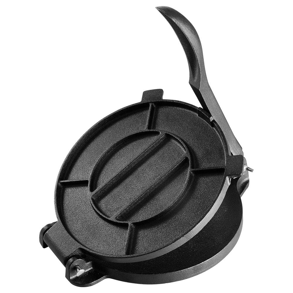 Tortilla Press, 8 In. Tortilla and Roti Maker, Cast Iron Heavy Duty Tortilladora Press, Pre-Seasoned Pataconera Maker - Hercitys