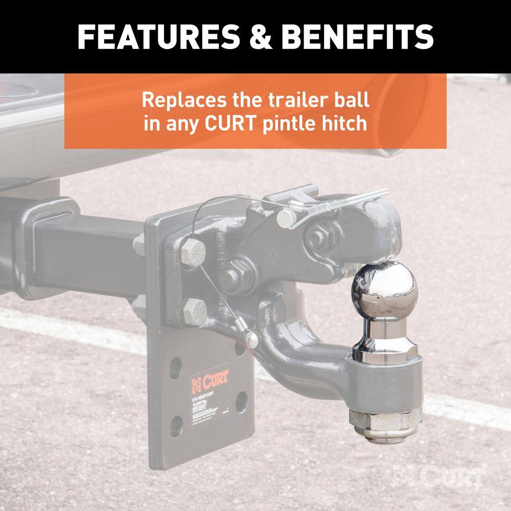 Replacement 1-7/8″ Pintle Ball (6,000 lbs., 1-1/4″ Shank) - Hercitys