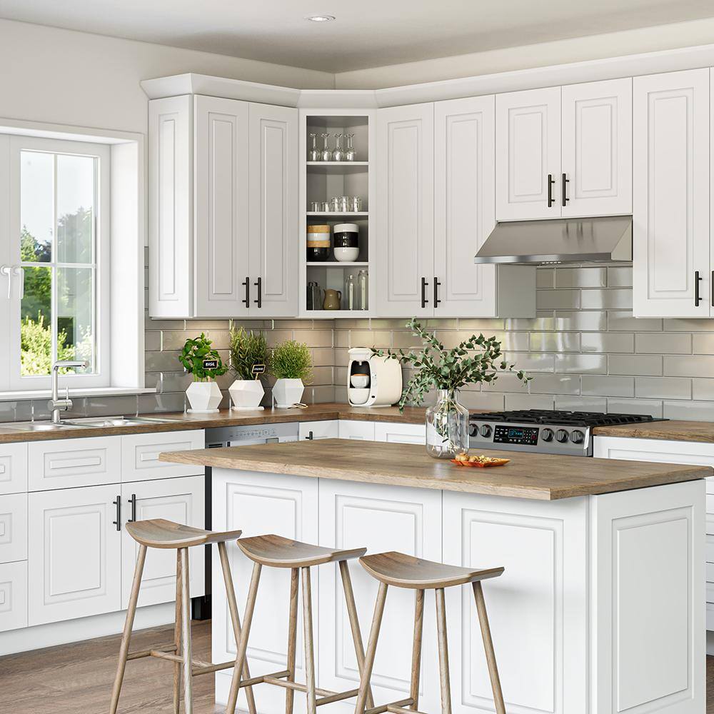 Grayson 11.875 in. W x 0.75 in. D x 42 in. H Matching Wall End Panel in Pacific White - Hercitys