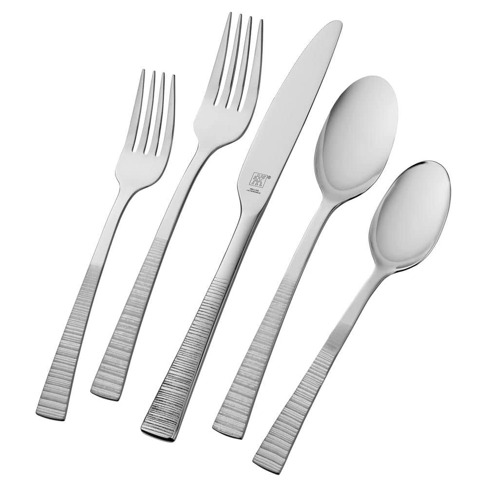 Kingwood 42-Piece 18/10 Stainless Steel Flatware Set - Hercitys