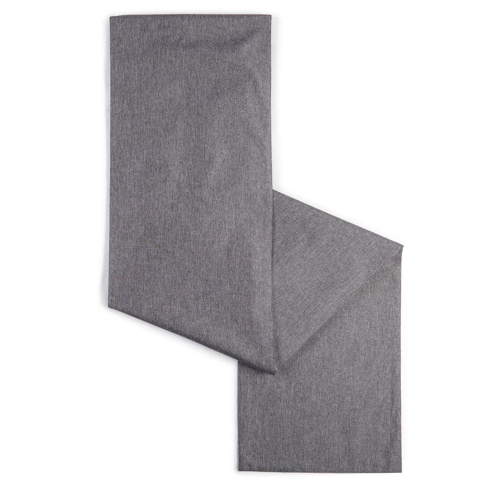 Somers 15 in. W x 72 in. L Charcoal Grey Solid Polyester Table Runner - Hercitys