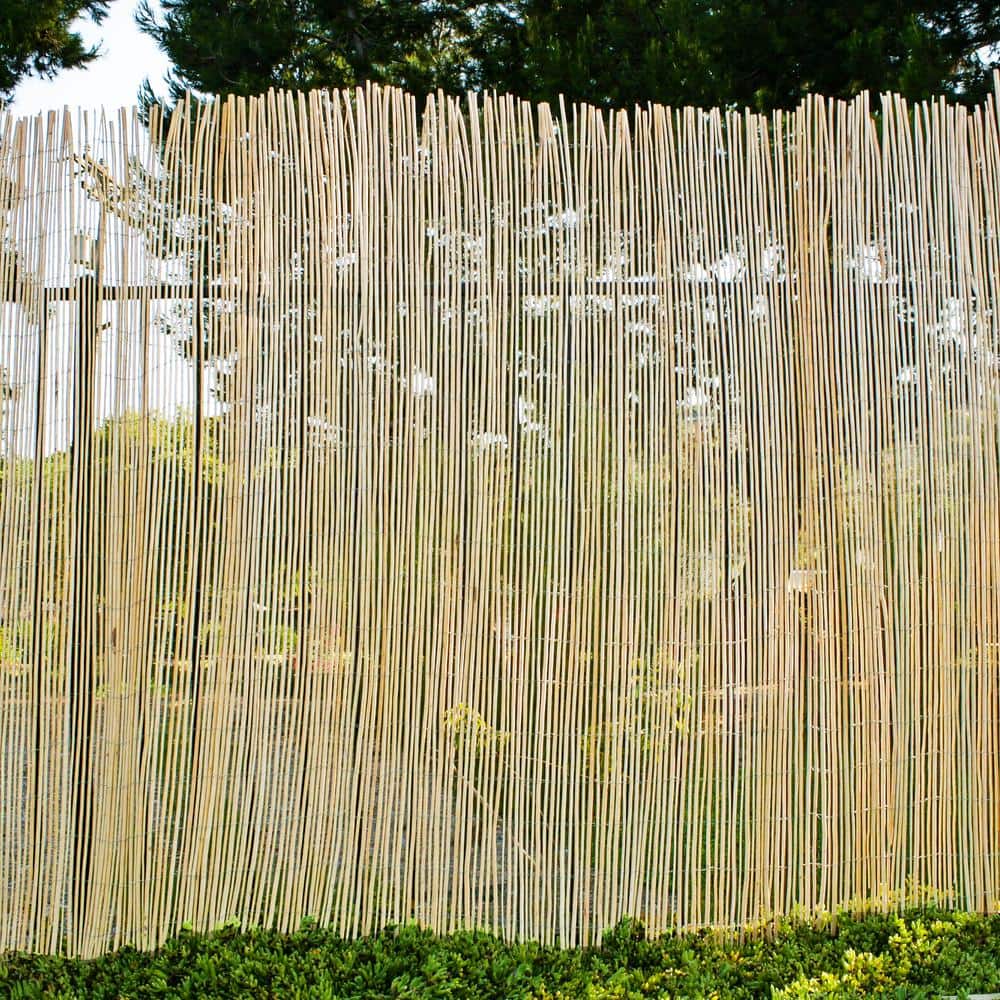 6 ft. H x 8 ft. L Peeled Willow Wood Garden Fence - Hercitys