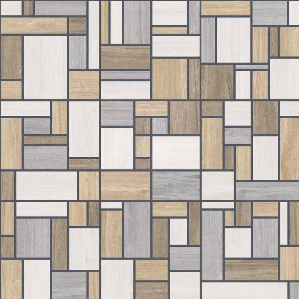 Llama Mondrian 25-5/8 in. x 25-5/8 in. Porcelain Floor and Wall Tile (13.83 sq. ft./Case) - Hercitys