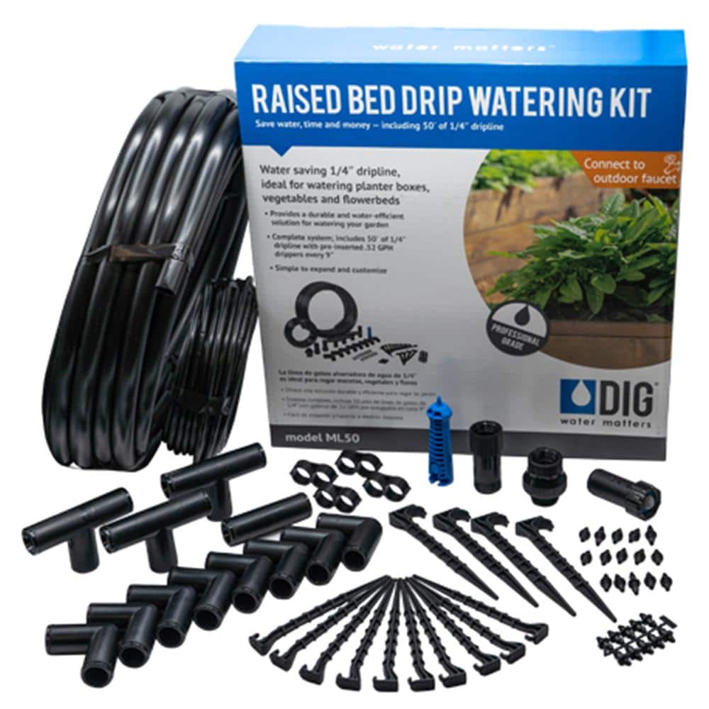Raised Bed Garden Drip Irrigation Kit - Hercitys