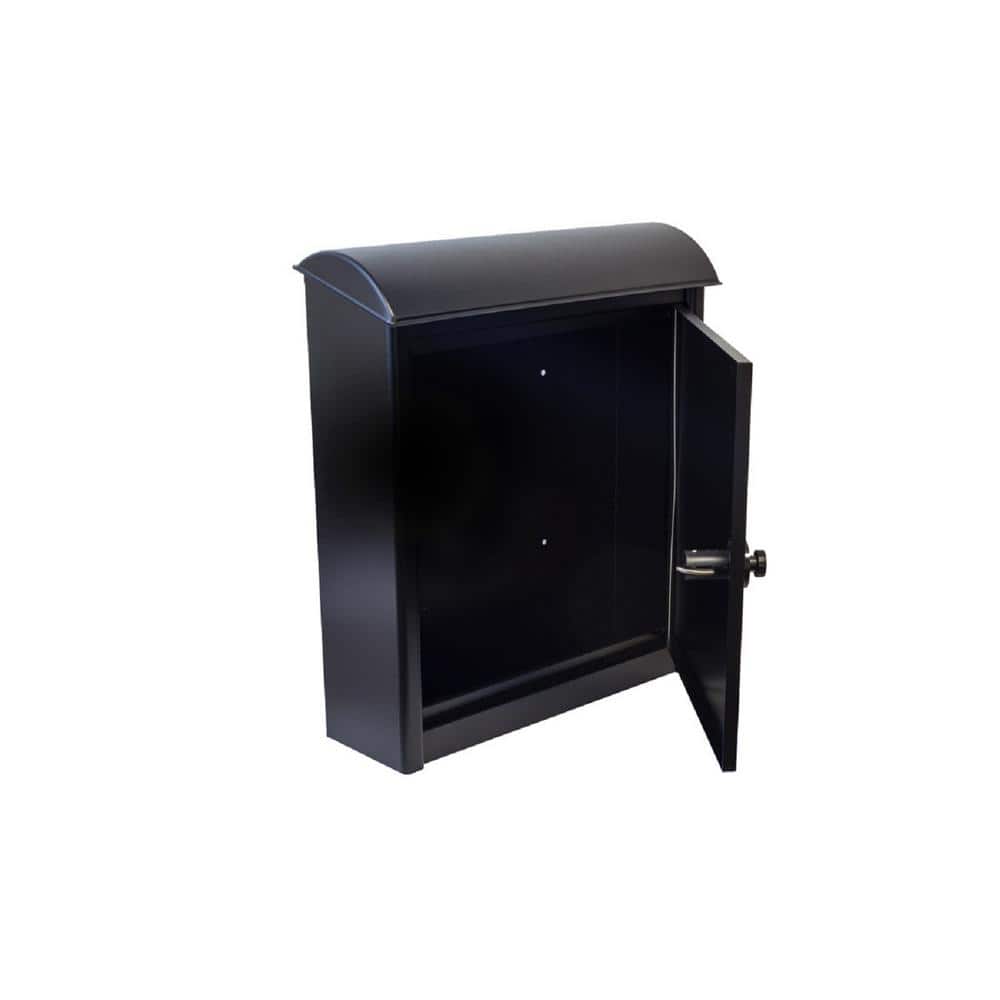 Leece Wall Mounted Mailbox in Black with Combo Lock - Hercitys