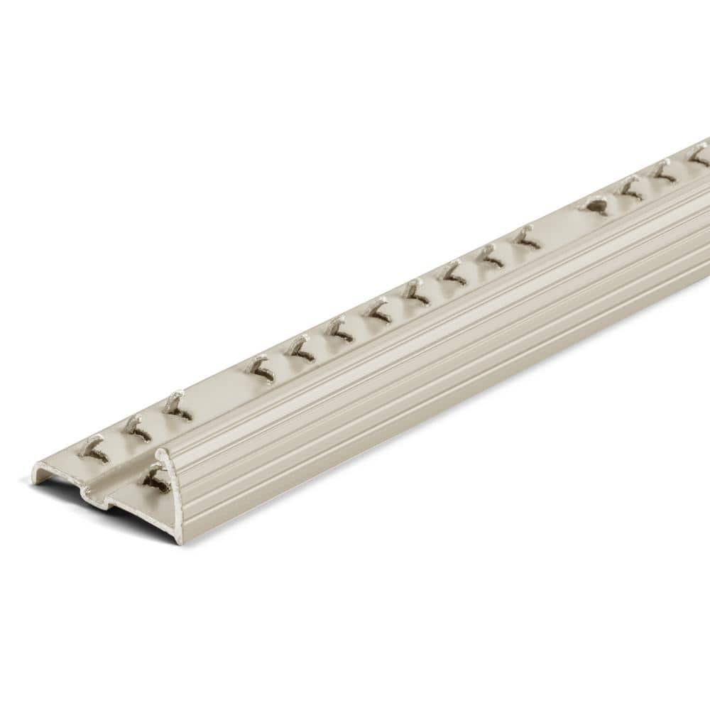 Satin Nickel 1-3/8 in. x 72 in. Carpet Trim Transition Strip - Hercitys