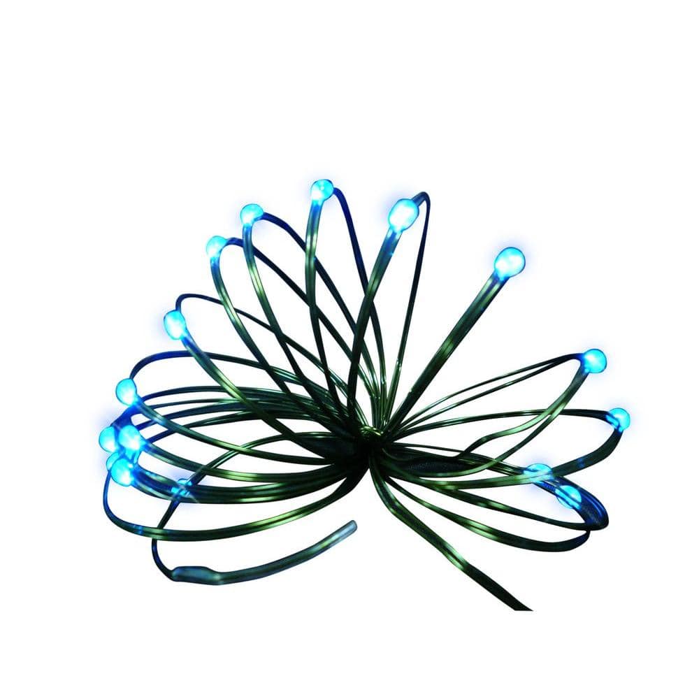 9 ft. 36-Light Battery Operated LED Blue Ultra Slim Wire (Bundle of 2) - Hercitys
