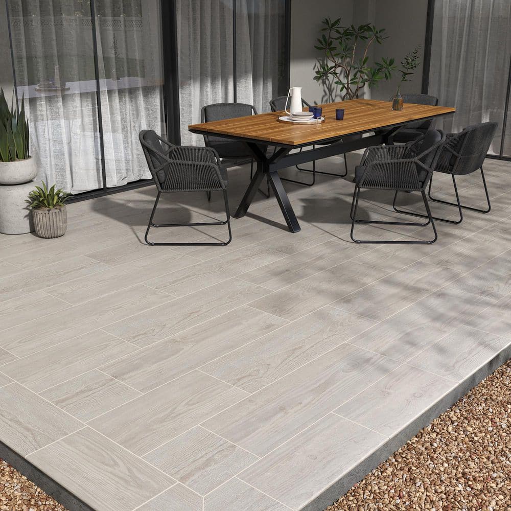 Caldera Grigia 2 cm. x 16 in. x 47 in. Matte Porcelain Wood Look Paver Tile (10.44 sq. ft./Case) - Hercitys