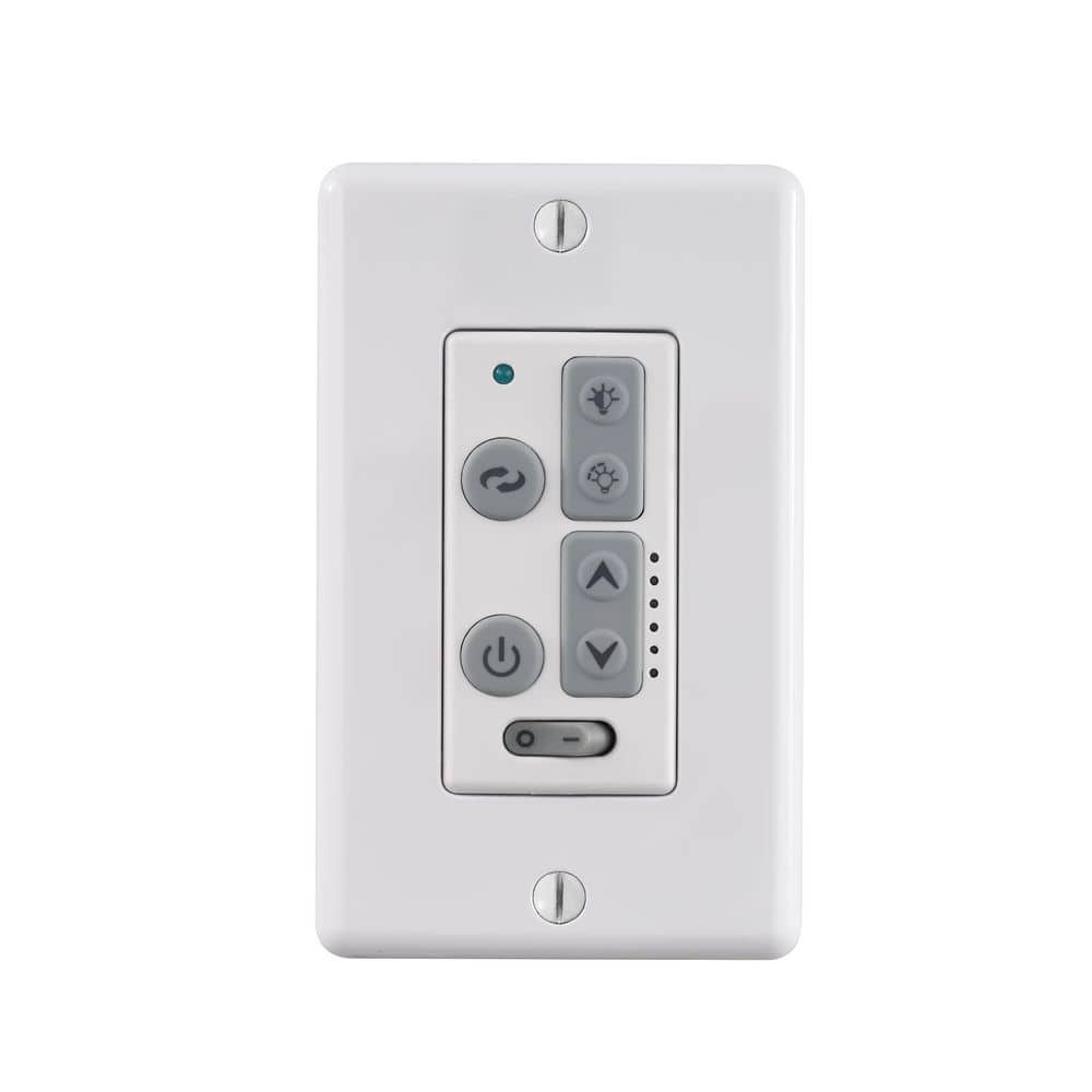 White Hard-Wired 6-Speed In-Wall Remote Control Compatible with Arranmore Brand DC Motor Ceiling Fans - Hercitys