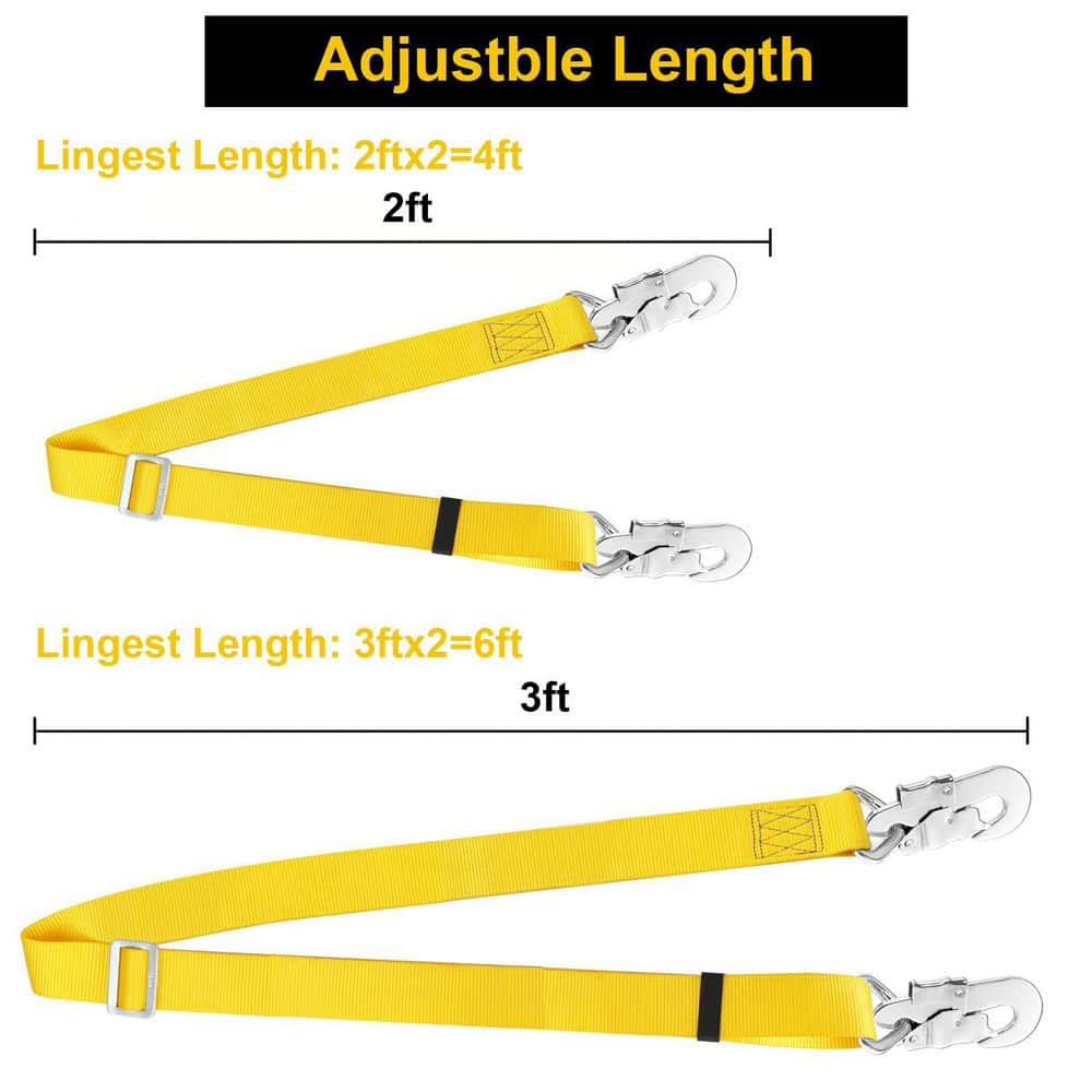 Hunting Safety Harness Adjustable Tree Climbing Belt Restraint Lanyards Fall Protection Safety Device - Hercitys