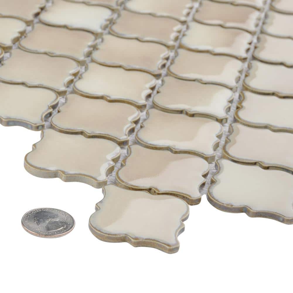 Hudson Tangier Truffle 12-3/8 in. x 12-1/2 in. Porcelain Mosaic Tile (11.0 sq. ft./Case) - Hercitys