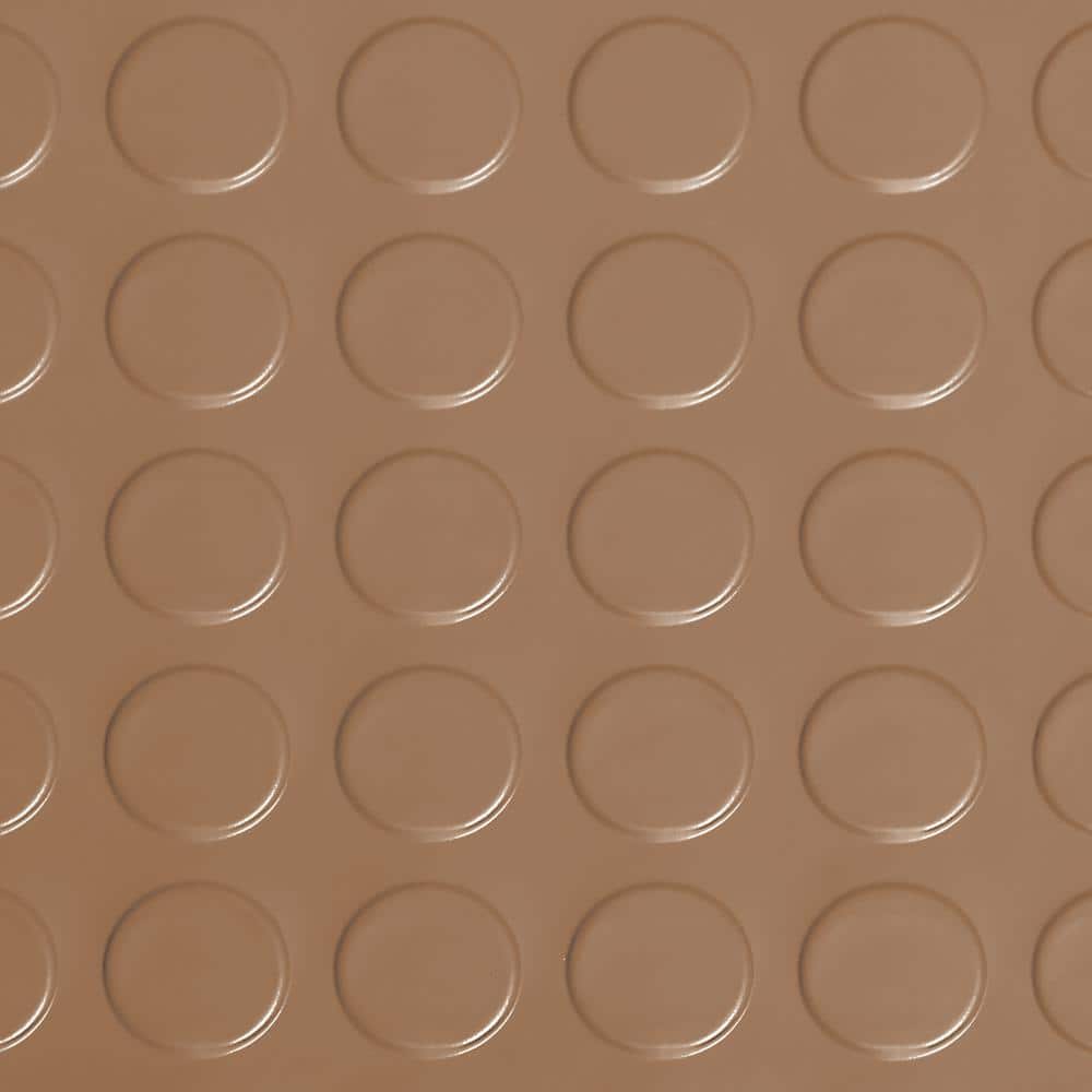 Coin 5 ft. x 10 ft. Sandstone Commercial Grade Vinyl Garage Flooring Cover and Protector - Hercitys