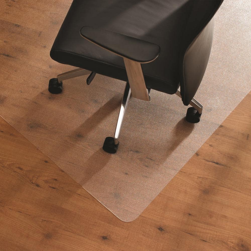 Ultimat Clear 48 in. x 60 in. Polycarbonate Corner Workstation Indoor Chair Mat for Hard Floor - Hercitys