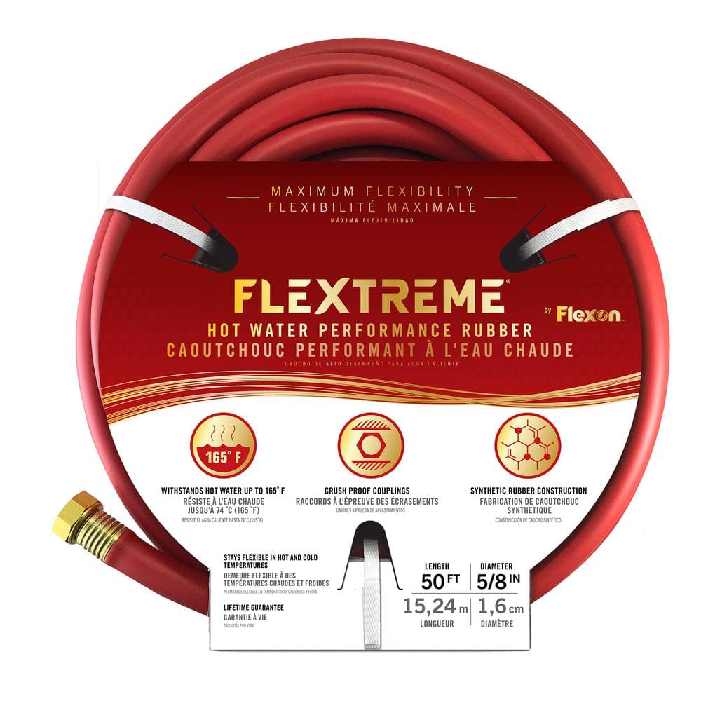Flextreme 5/8 in. Dia x 50 ft. Red Performance Rubber Garden Hose - Hercitys