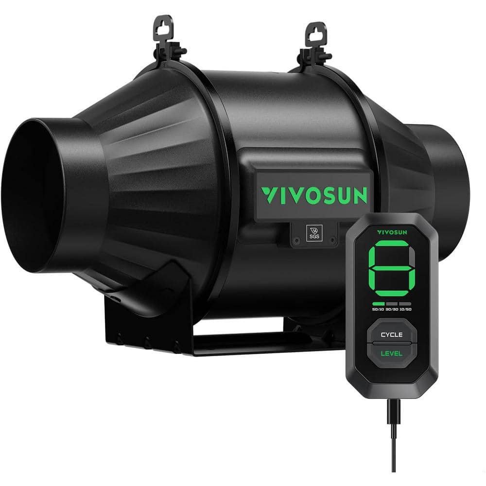 AeroZesh T4 210 CFM Inline Duct Fan with E12 Speed Controller - Hercitys