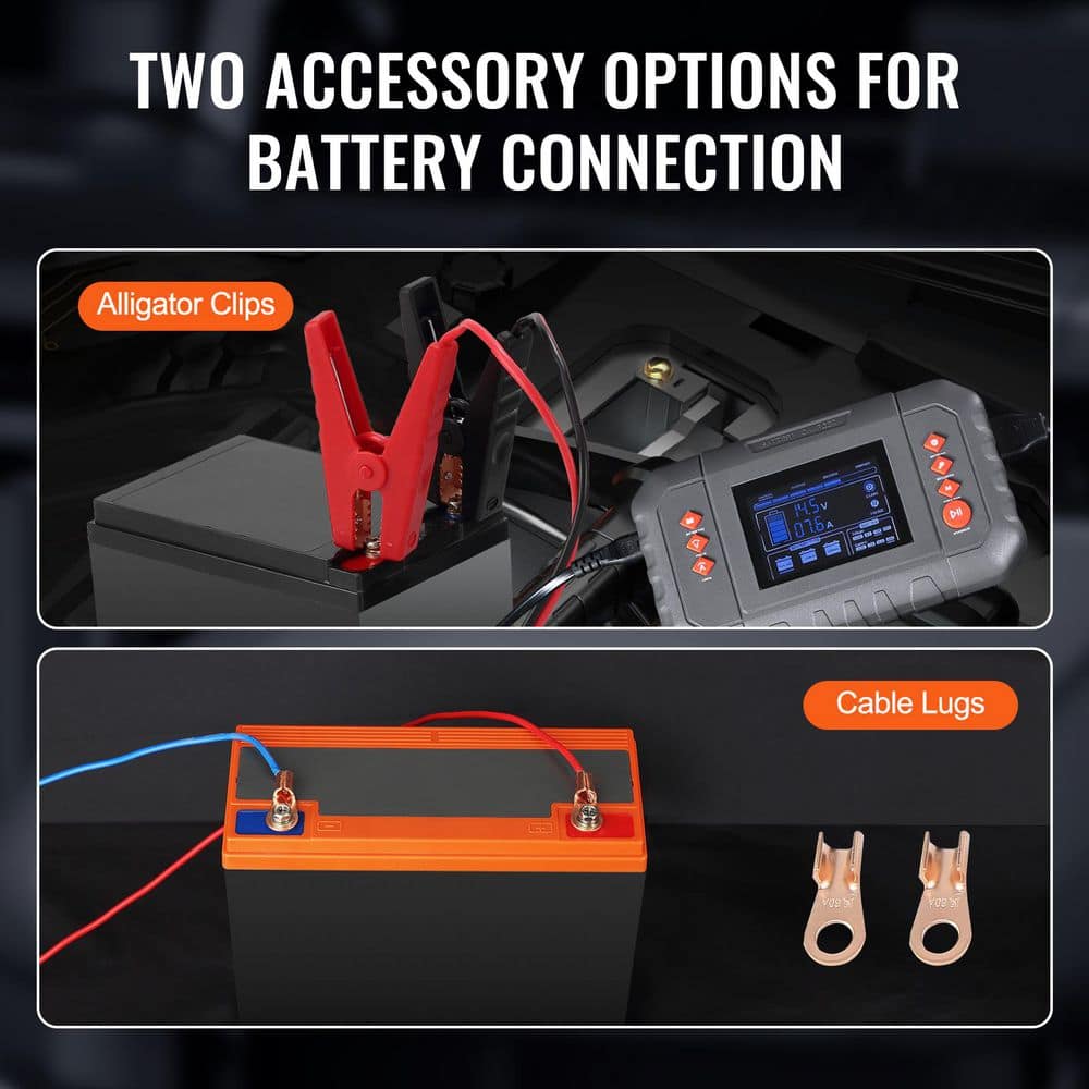 Smart Battery Charger, 35-Amp, Lithium LiFePO4 Lead-Acid (AGM / Gel / SLA) Car Battery Charger with LCD Display - Hercitys