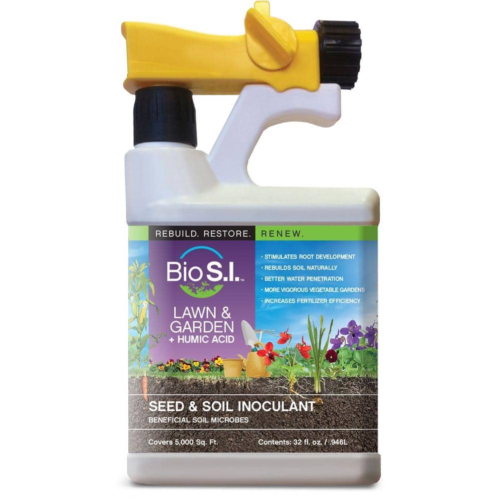 Lawn and Garden Plus Humic Acid 32 fl. oz. Spray Bottle Seed and Soil Innoculant - Hercitys