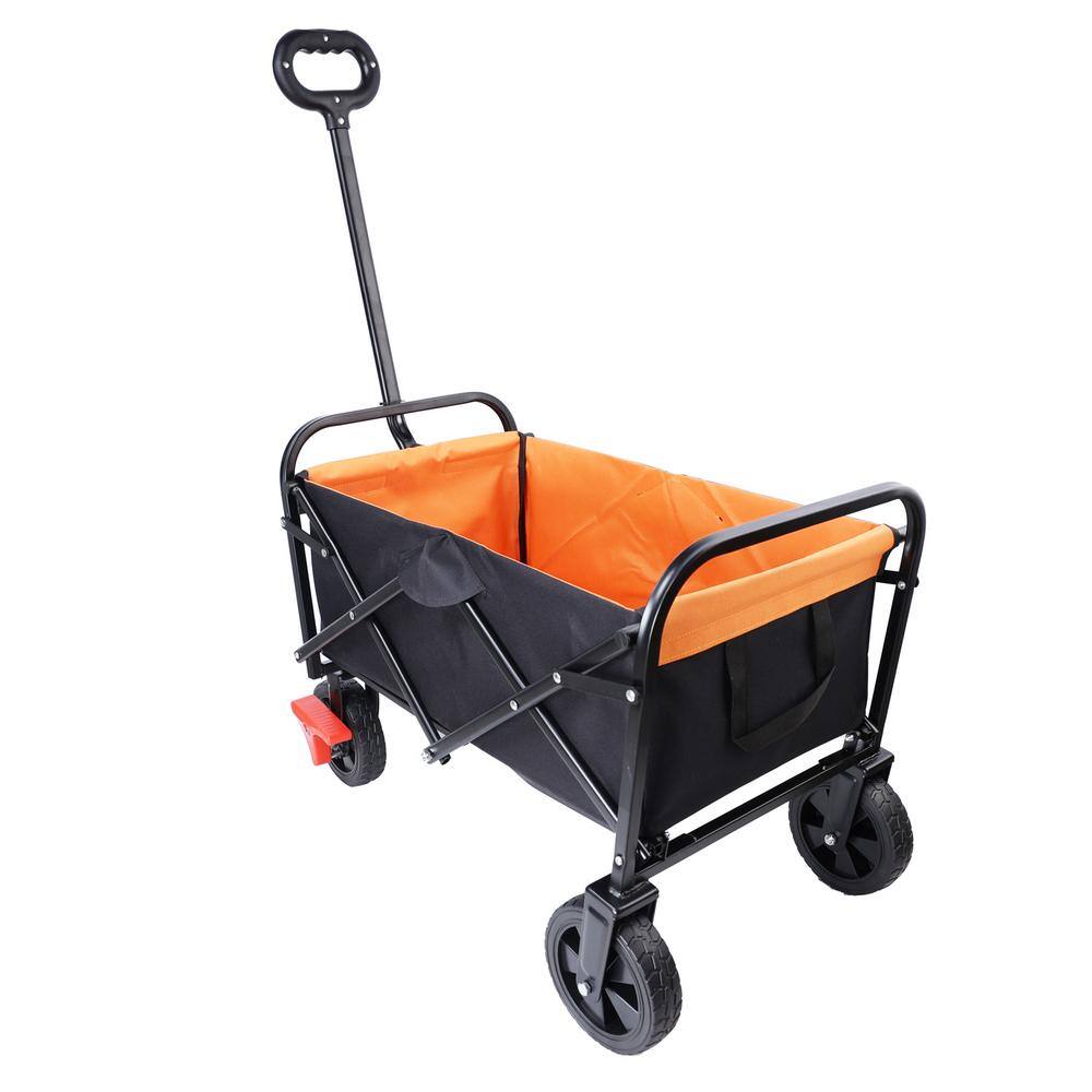 9.63 cu. ft. Mini Steel Folding Wagon Shopping Beach Garden Cart - Hercitys