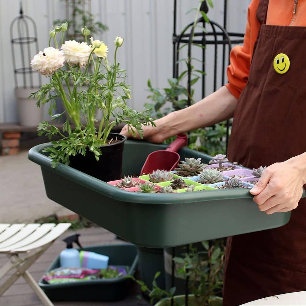 Multifunctional Potting Tray 23 in. x 16.4 in. x 4.3 in. Durable BPA-Free for Seeding Mixing Growing Storage - Hercitys