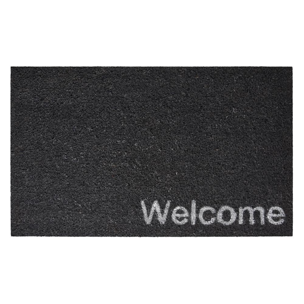 Collins Grey Pastel Welcome Doormat,17″ x 29″ - Hercitys