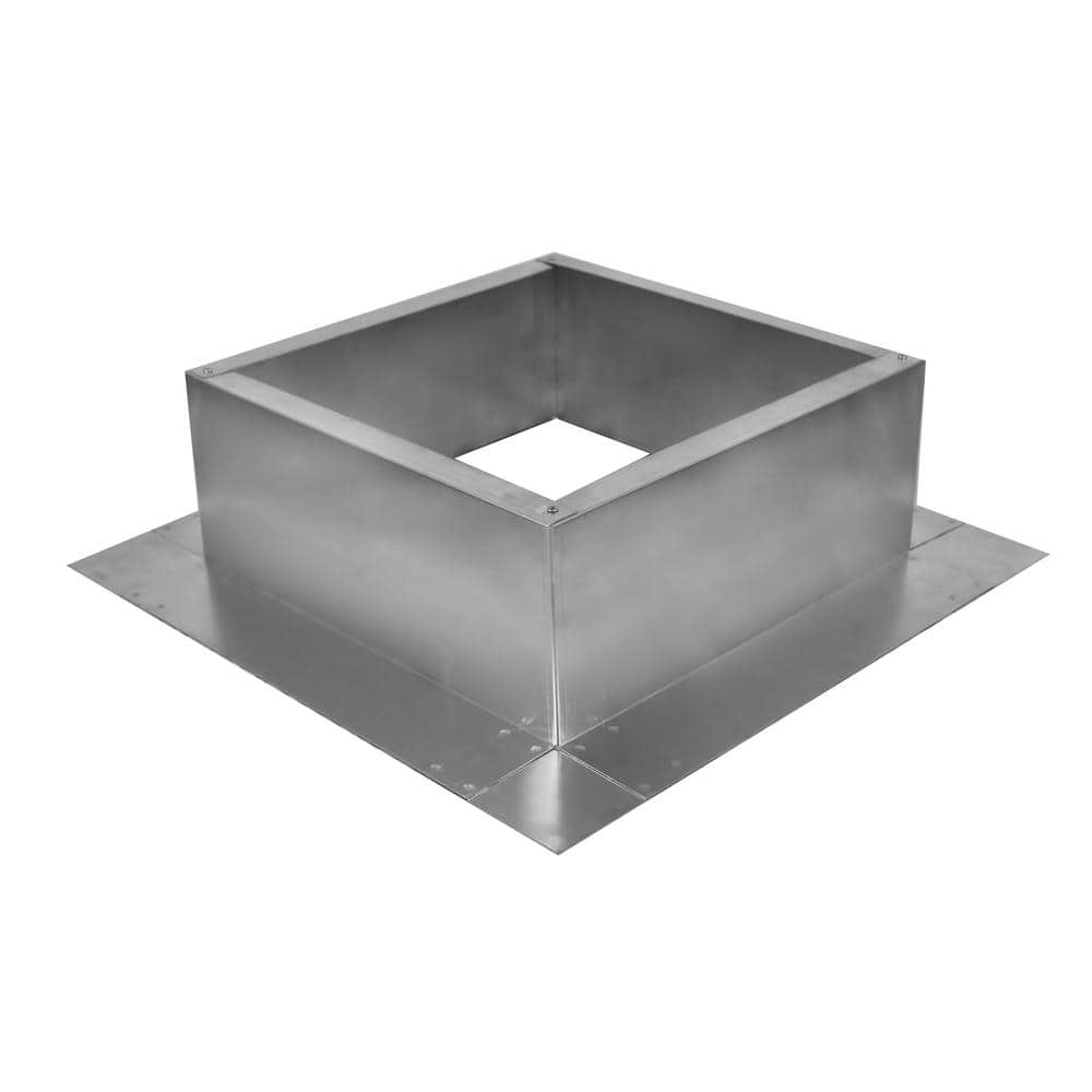 Box is 15 in. Wide x 15 in. Long x 6 in. High Aluminum Roof Curb - Hercitys